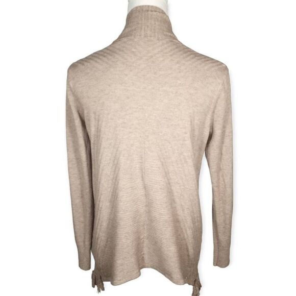 PINK CLOVER BEIGE TASSEL HEM CARDIGAN SZ.S EUC - Picture 5 of 8